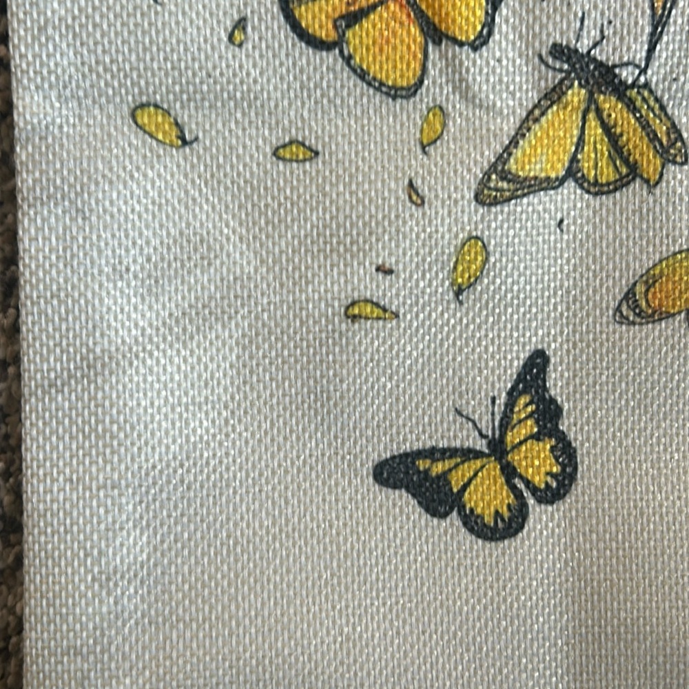 Sunflower and Butterfly Decorative Nylons Tote Bag and Double Zip Wallet Set New - Picture 6 of 16